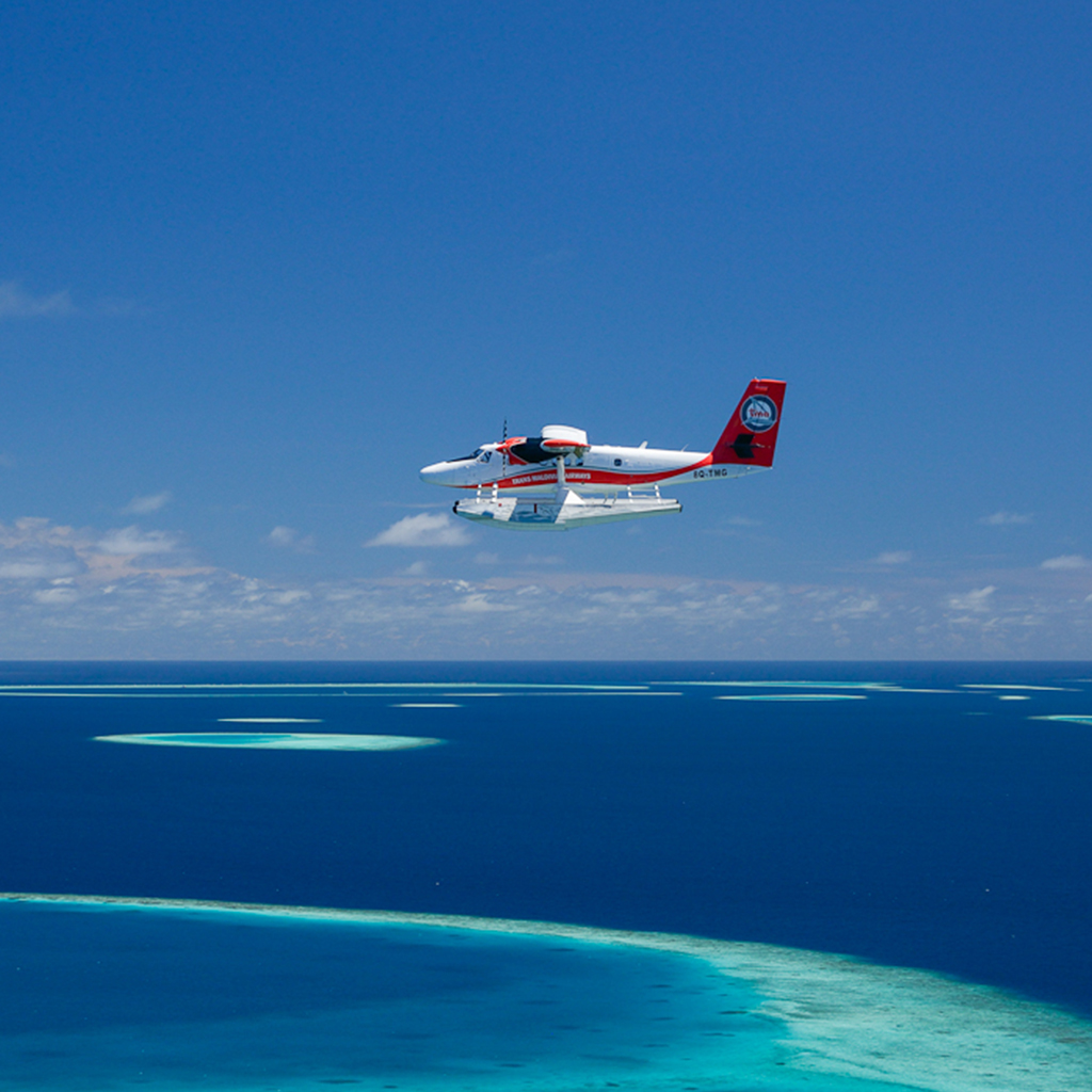 Sea Plane Flying at Veligandu Maldives