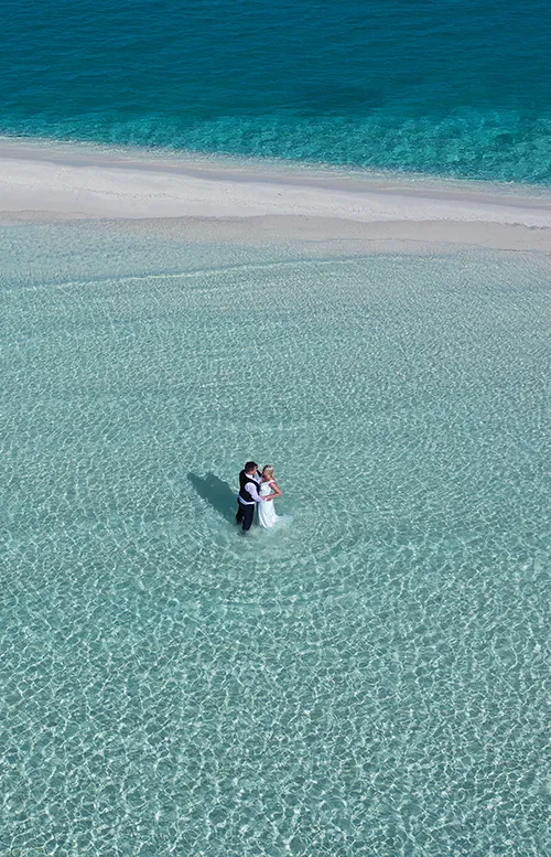 Veligandu Maldives sandbank wedding