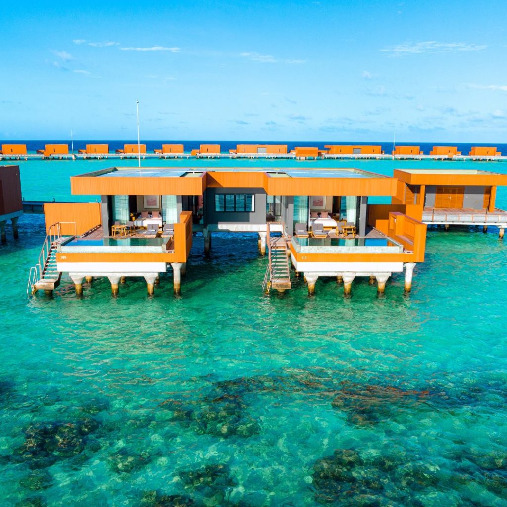 Exterior of the Two Bedroom Ocean Pool Villa at Veligandu Maldives