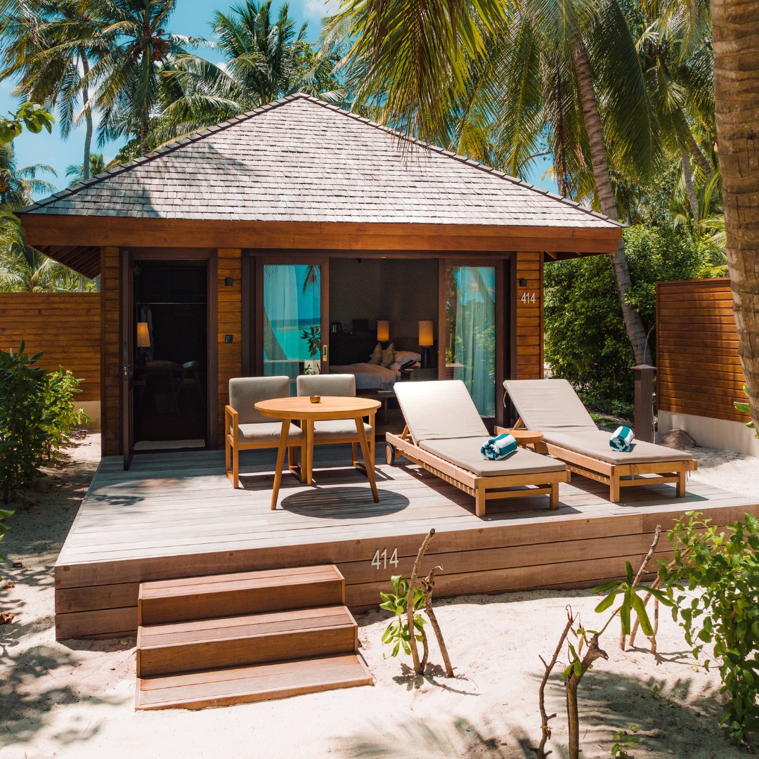 Beach Villa Exterior at Veligandu Maldives