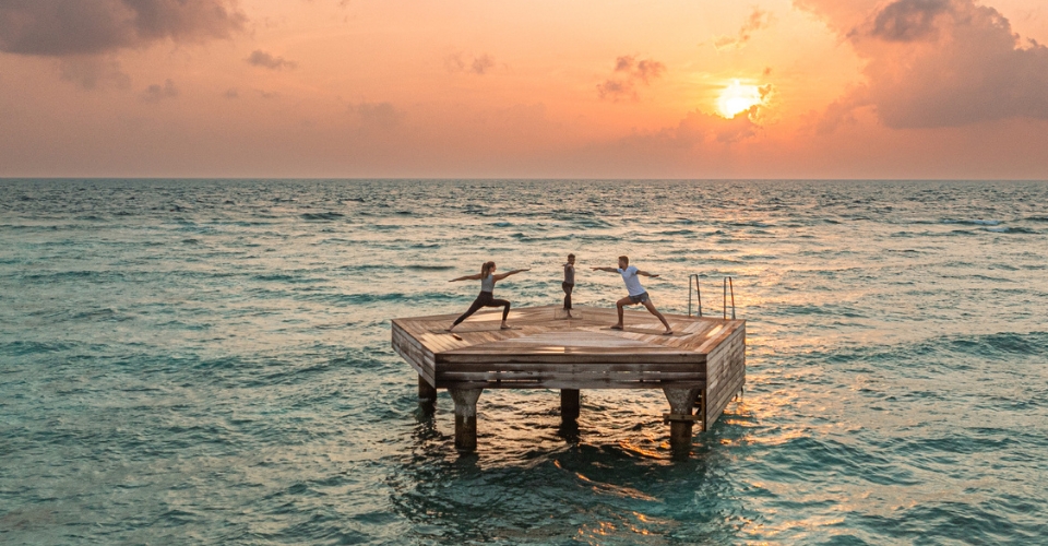 Sunset Yoga at Veligandu
