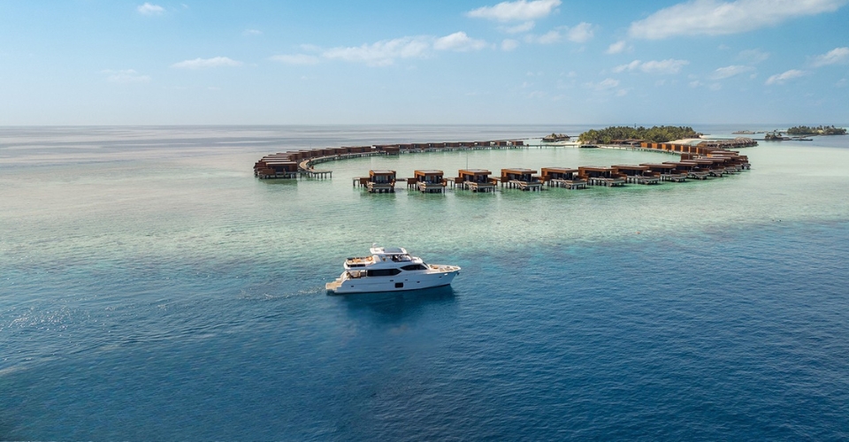 Private yacht airport transfers at Veligandu Maldives