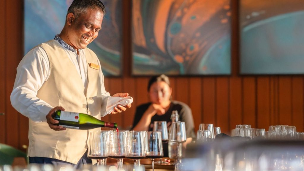 Raalu Bar wine tasting at Veligandu Maldives