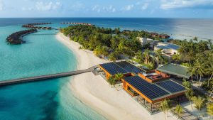Solar panels at Veligandu Maldives -Steps towards greener energy