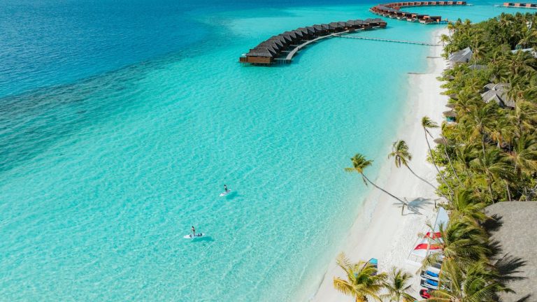 Veligandu is a resort designed around a natural Maldives island